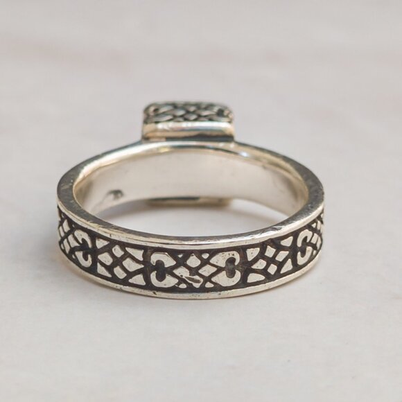 Sterling Silver 925 Onyx Ring | Size 5 ¼ | Silpada Maker - Picture 4 of 11